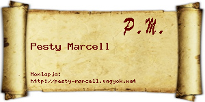Pesty Marcell névjegykártya